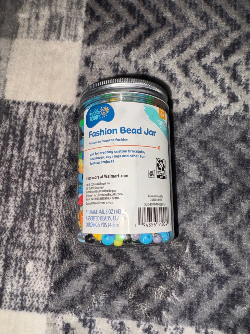 Fashion Bead Jar - Multicolor Kids Beading Kit